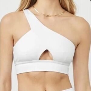 Alo yoga Elegant White One-Shoulder Top